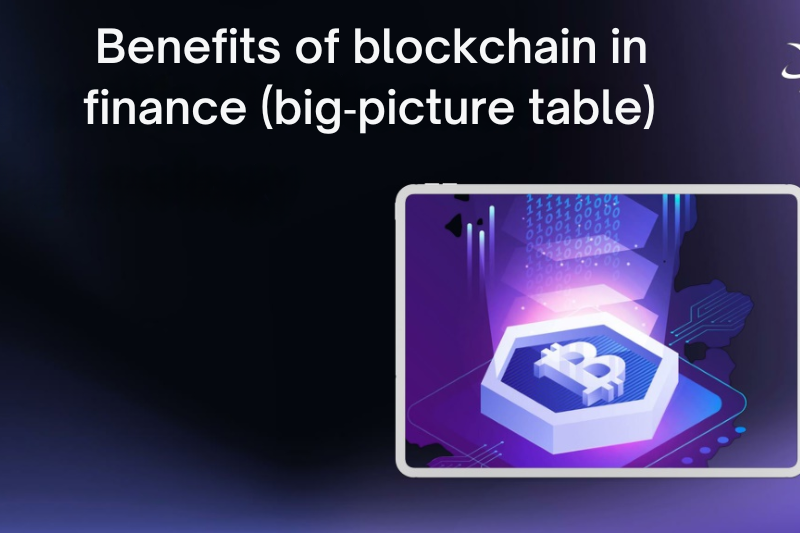 benefits of blockchain in finance (big‑picture table)